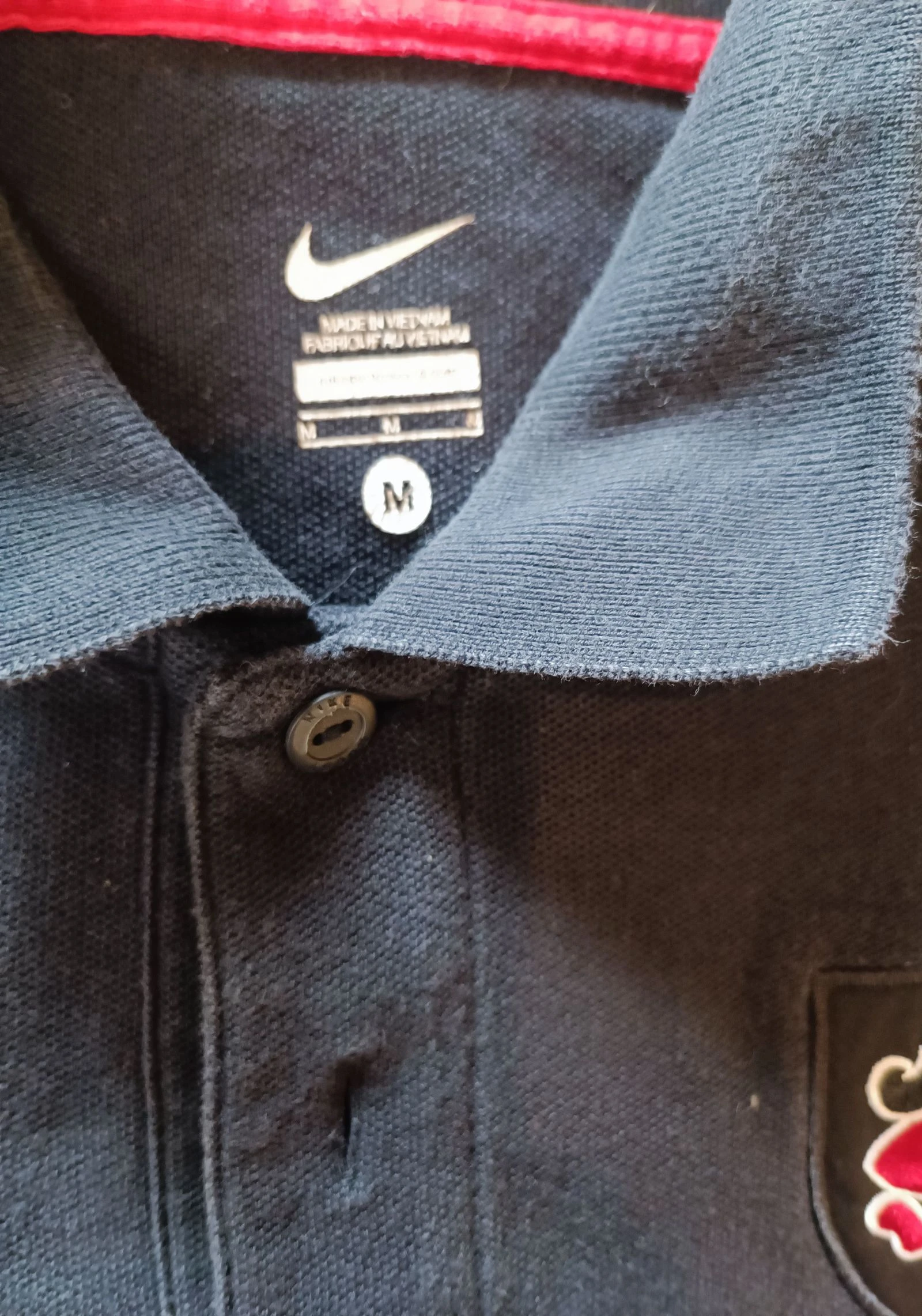 Men's short-sleeved polo shirt Toulouse stadium Nike size M very good condition black color – photo 7